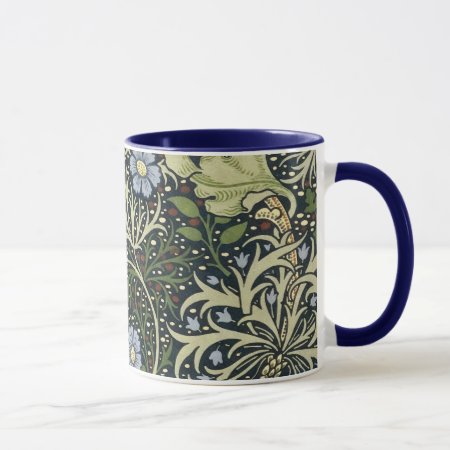 William Morris Seaweed Pattern Floral Vintage Art Mug