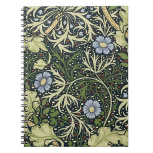 William Morris Seaweed Pattern Floral Vintage Art Notebook