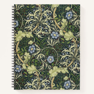William Morris Seaweed Pattern Floral Vintage Art Notebook