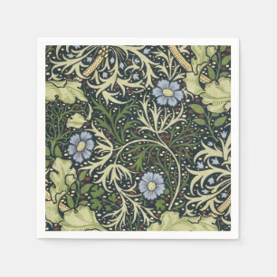 William Morris Seaweed Pattern Floral Vintage Art Paper Napkins