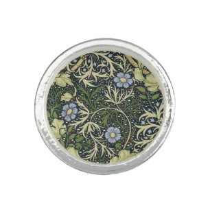 William Morris Seaweed Pattern Floral Vintage Art Ring