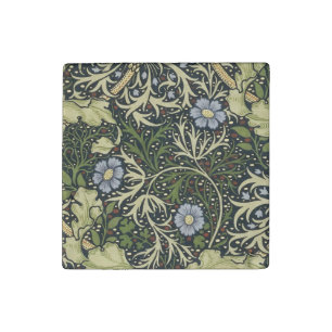 William Morris Seaweed Pattern Floral Vintage Art Stone Magnet