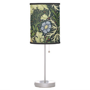 William Morris Seaweed Pattern Floral Vintage Art Table Lamp