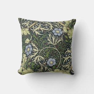 William Morris Seaweed Pattern Floral Vintage Art Throw Pillow