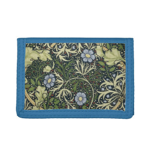 William Morris Seaweed Pattern Floral Vintage Art Tri-fold Wallet