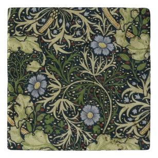 William Morris Seaweed Pattern Floral Vintage Art Trivet