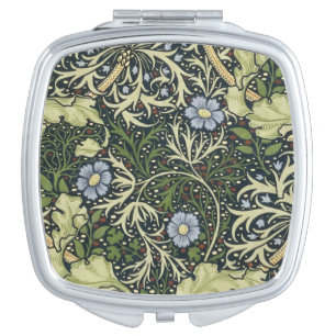 William Morris Seaweed Pattern Floral Vintage Art Vanity Mirror