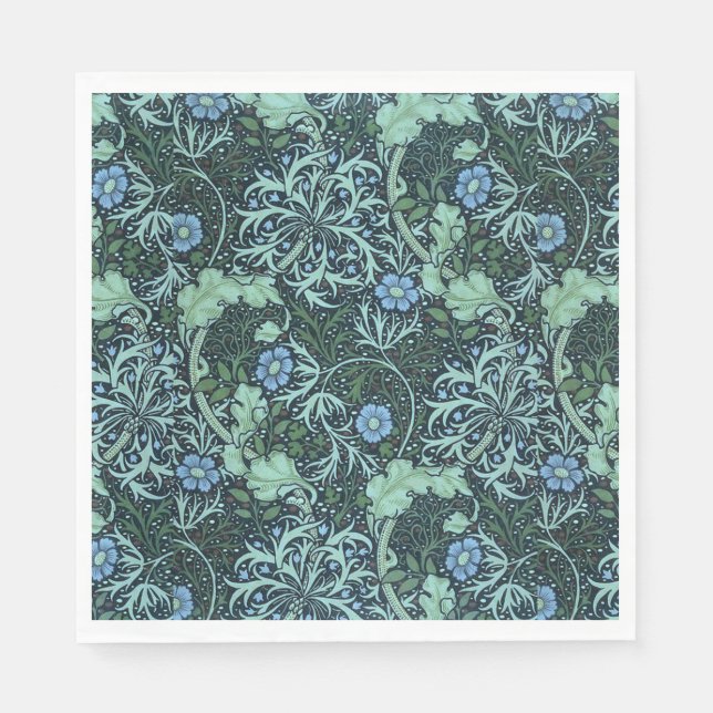 William Morris Seaweed Pattern    Napkins (Front)