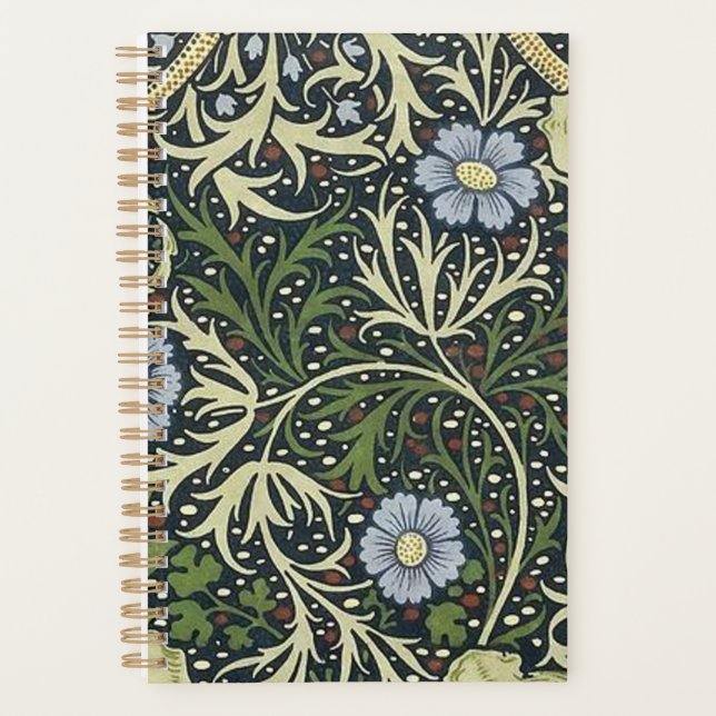 William Morris Seaweed Pattern Planner (Front)