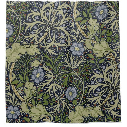 William Morris Seaweed Pattern Shower Curtain Shower Curtain