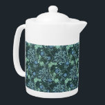 William Morris Seaweed Pattern      Teapot<br><div class="desc">The print on this product is called Seaweed. It was designed by John Henry Dearle as a wallpaper pattern for Morris and Company, a company owned by William Morris. Dearle was a talented designer who started out as an apprentice under William Morris and later rose to the position of chief...</div>
