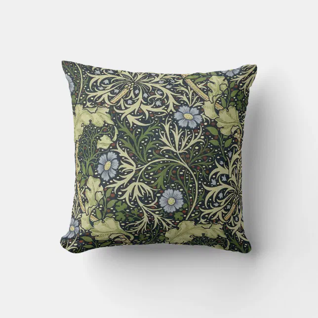 William Morris Seaweed Pattern Blank Note Cards - A6 Folded Cards With Kraft Envelopes, 10 Pack