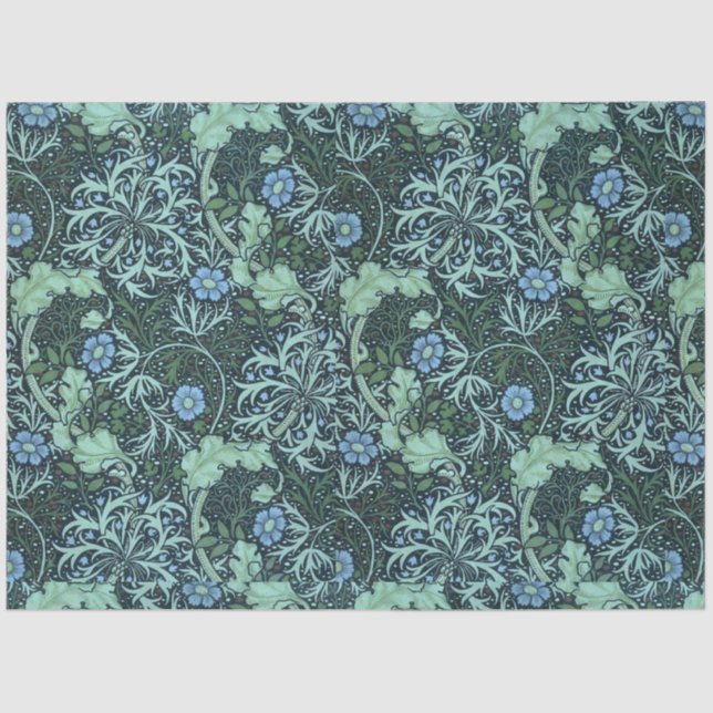 William Morris Seaweed Pattern  Tissue Paper (Front)