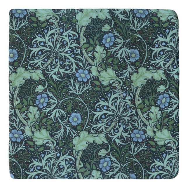 William Morris Seaweed Pattern       Trivet (Front)