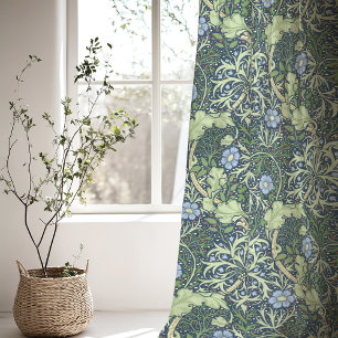 William Morris Seaweed Sheer & Blackout Botanical Sheer Curtains