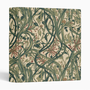  William Morris Seaweed Vintage Floral art nouveau 3 Ring Binder