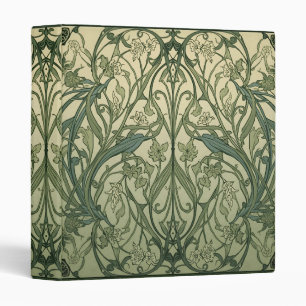 William Morris Seaweed Vintage Floral art nouveau 3 Ring Binder