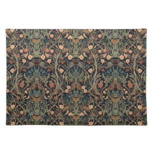 William Morris Seaweed Vintage Floral art nouveau Cloth Placemat