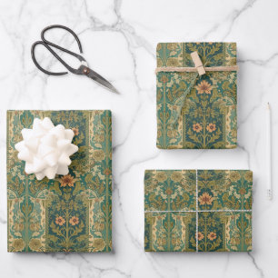William Morris Seaweed Vintage Floral art nouveau Wrapping Paper Sheets