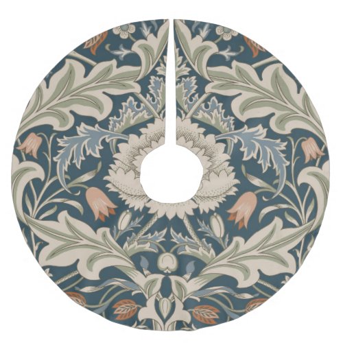 William Morris Severn Floral Garden Flower Classic Brushed Polyester Tree Skirt