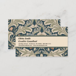 William Morris Severn Floral Garden Flower Classic Business Card