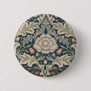 William Morris Severn Floral Garden Flower Classic Button