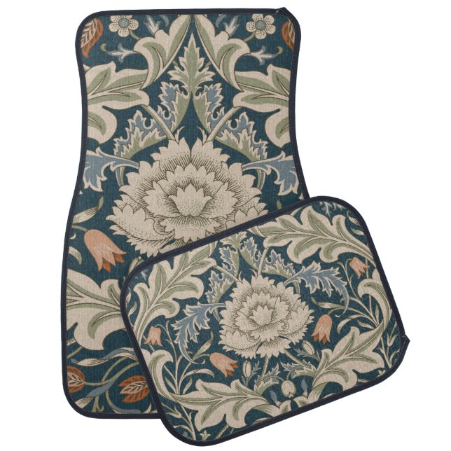 William Morris Severn Floral Garden Flower Classic Car Floor Mat (Set)