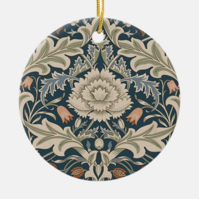 William Morris Severn Floral Garden Flower Classic Ceramic Ornament (Front)