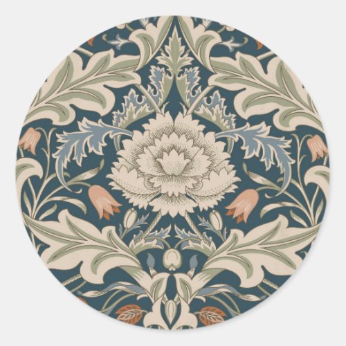 William Morris Severn Floral Garden Flower Classic Classic Round Sticker