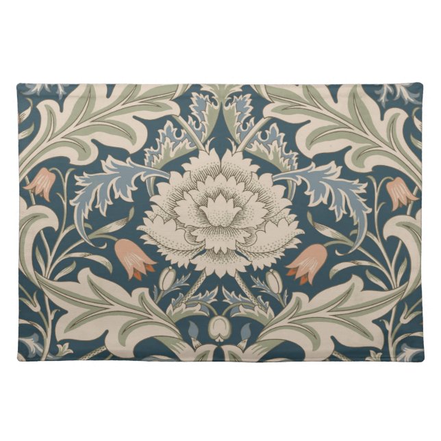 William Morris Severn Floral Garden Flower Classic Cloth Placemat (Front)