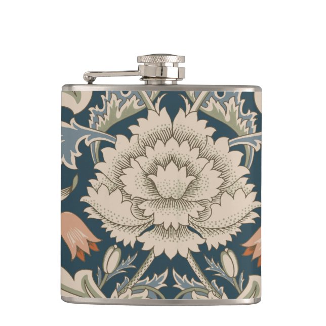 William Morris Severn Floral Garden Flower Classic Flask (Front)