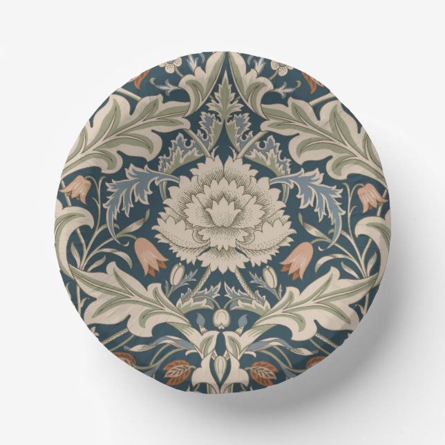 William Morris Severn Floral Garden Flower Classic Paper Bowls (Front)