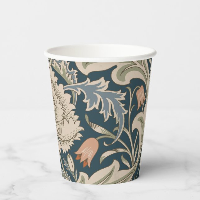 William Morris Severn Floral Garden Flower Classic Paper Cups (Back)