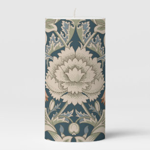 William Morris Severn Floral Garden Flower Classic Pillar Candle