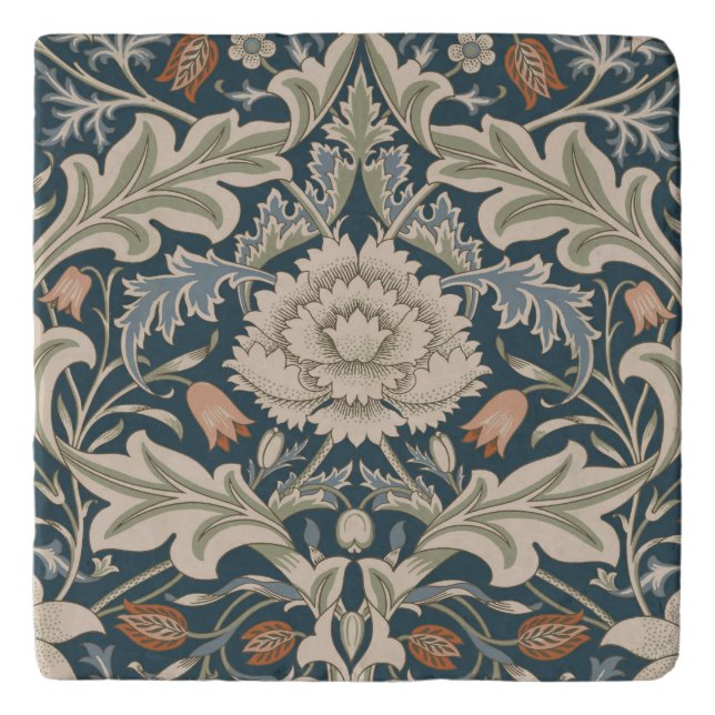 William Morris Severn Floral Garden Flower Classic Trivet (Front)