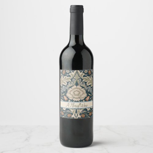 William Morris Severn Floral Garden Flower Classic Wine Label