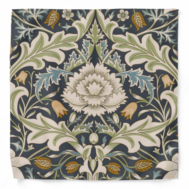 William Morris Severn Floral Pattern Classic Bandana (Front)