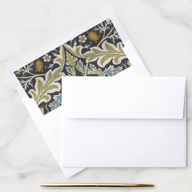 William Morris Severn Floral Pattern Classic Envelope Liner (Desk)