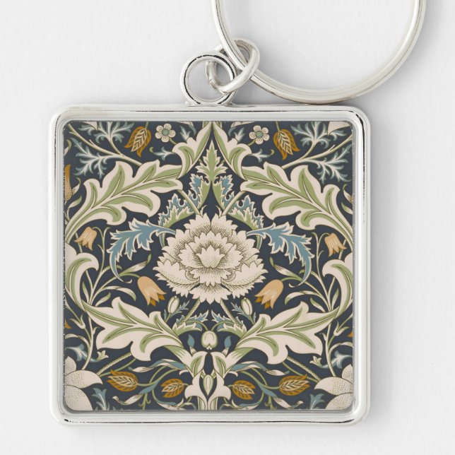 William Morris Severn Floral Pattern Classic Keychain (Front)