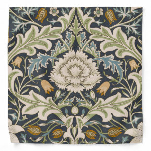 William Morris Severn Navy Blue Floral Art Bandana