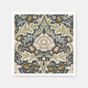 William Morris Severn Navy Blue Floral Art Napkins