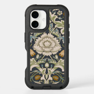 William Morris Severn Navy Blue Floral Art iPhone 16 Case