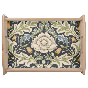 William Morris Severn Navy Blue Floral Art Serving Tray