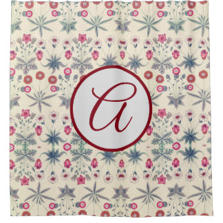 William Morris SHOWER CURTAIN WITH INITIAL