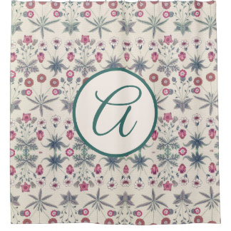 William Morris SHOWER CURTAIN WITH INITIAL