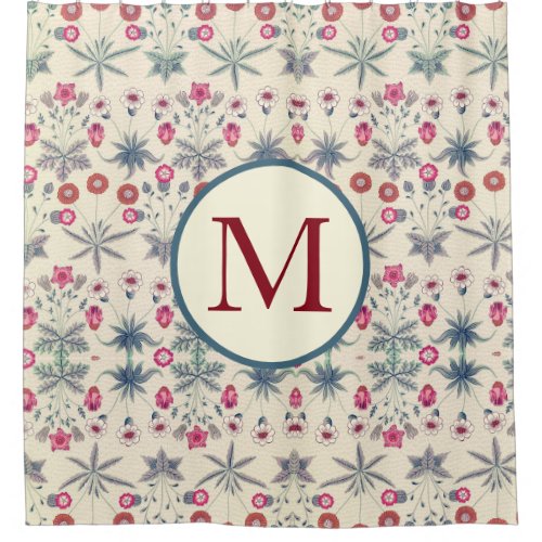 William Morris SHOWER CURTAIN WITH INITIAL