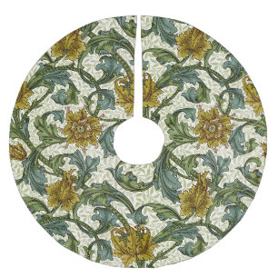 William Morris Single Stem Floral Art Tile Brushed Polyester Tree Skirt