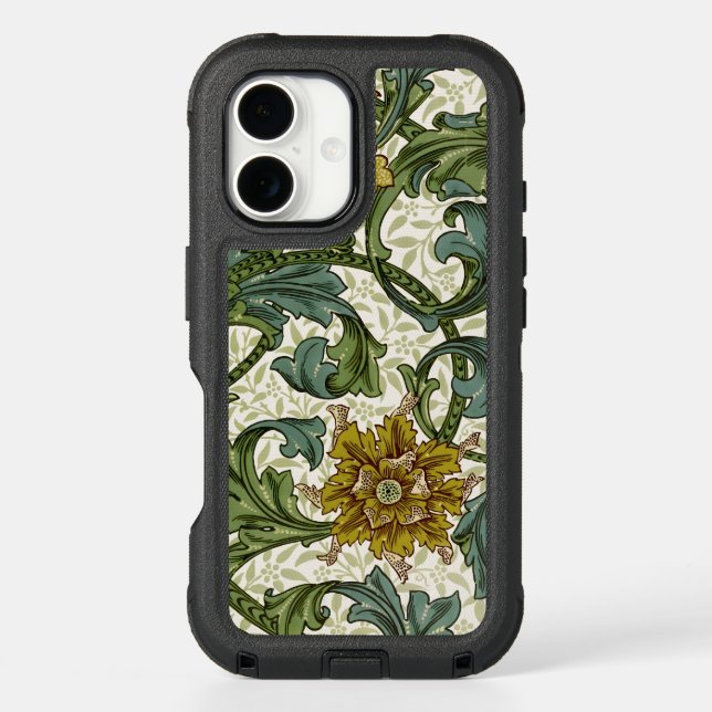 William Morris Single Stem Floral Art Tile Otterbox iPhone Case (Back)