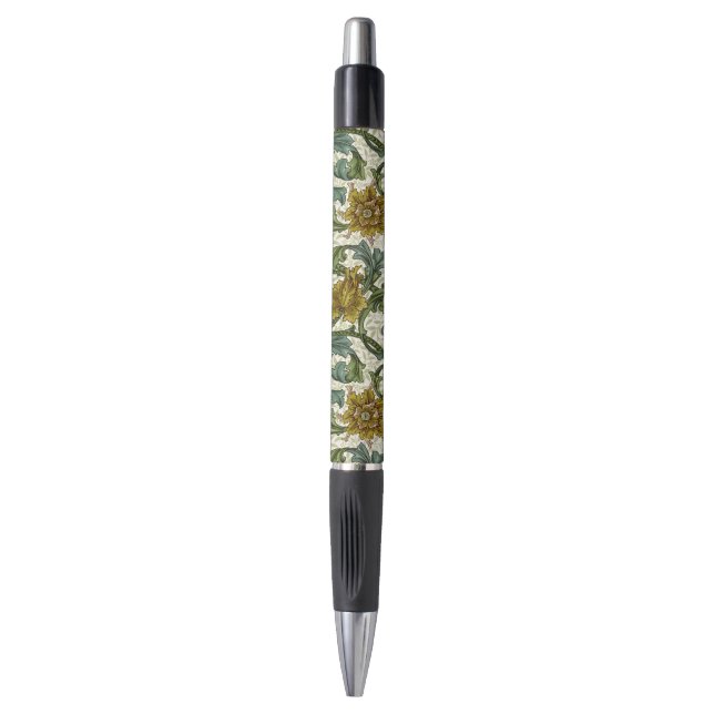William Morris Single Stem Floral Art Tile Pen (Front Vertical)