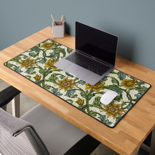 William Morris Single Stem Floral Pattern Desk Mat (Office 2)